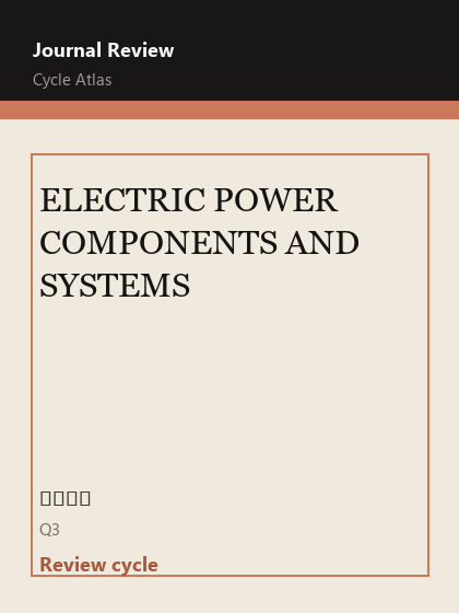 ELECTRIC POWER COMPONENTS AND SYSTEMS 期刊封面