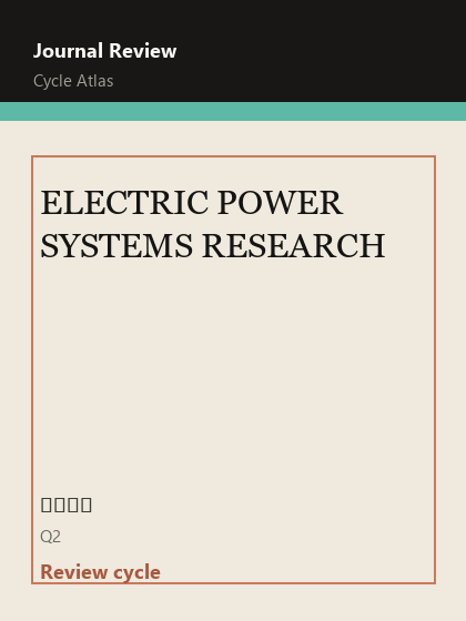 ELECTRIC POWER SYSTEMS RESEARCH 期刊封面