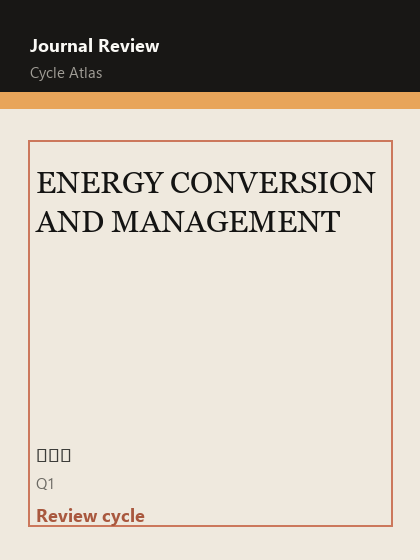 ENERGY CONVERSION AND MANAGEMENT 期刊封面