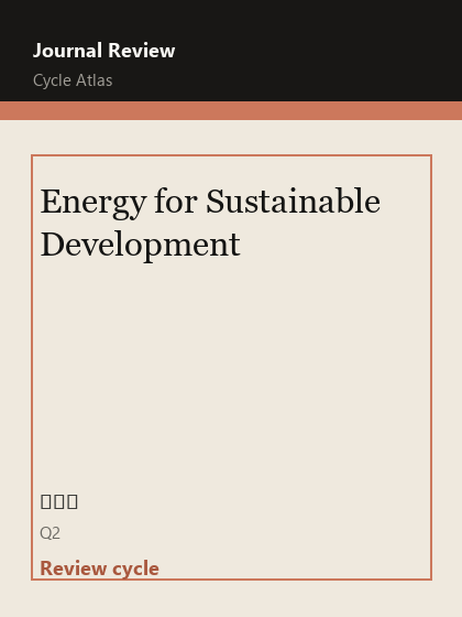 Energy for Sustainable Development 期刊封面