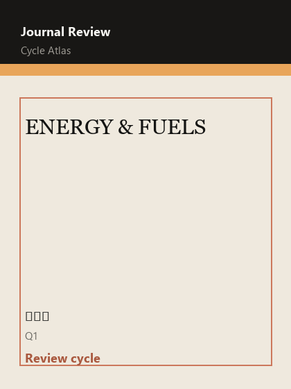 ENERGY & FUELS 期刊封面