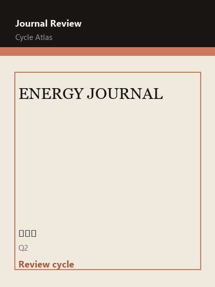 ENERGY JOURNAL 期刊封面