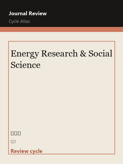 Energy Research & Social Science 期刊封面