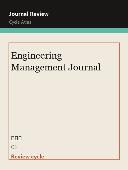 Engineering Management Journal 期刊封面