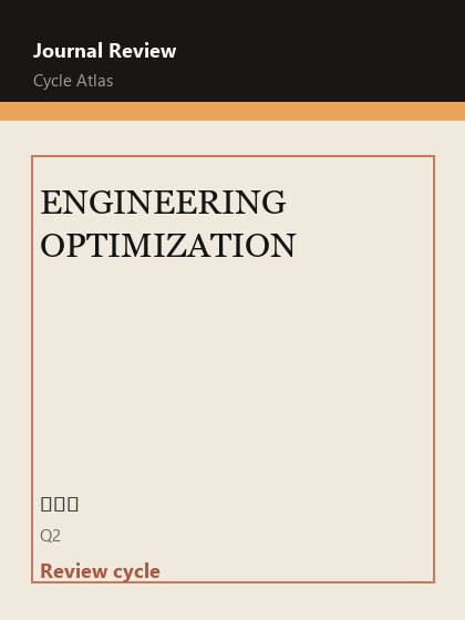 ENGINEERING OPTIMIZATION 期刊封面