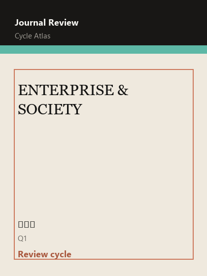 ENTERPRISE & SOCIETY 期刊封面