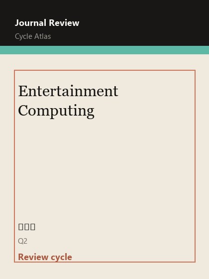 Entertainment Computing 期刊封面