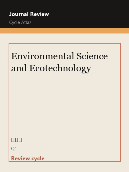 Environmental Science and Ecotechnology 期刊封面
