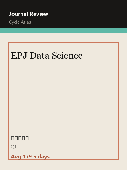 EPJ Data Science 期刊封面
