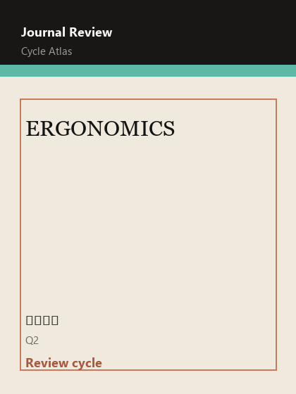ERGONOMICS 期刊封面