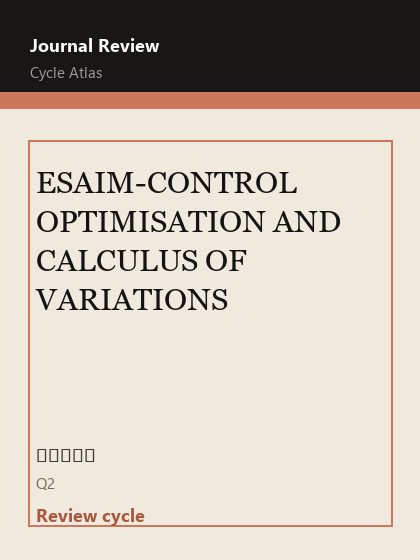ESAIM-CONTROL OPTIMISATION AND CALCULUS OF VARIATIONS 期刊封面