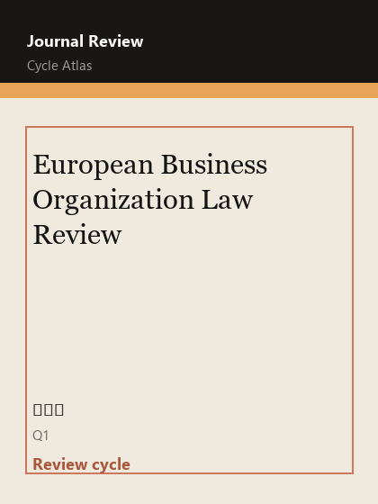 European Business Organization Law Review 期刊封面