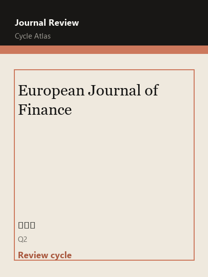 European Journal of Finance 期刊封面