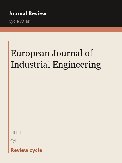 European Journal of Industrial Engineering 期刊封面