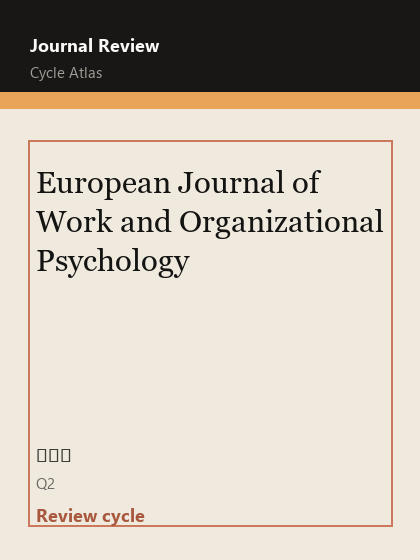 European Journal of Work and Organizational Psychology 期刊封面