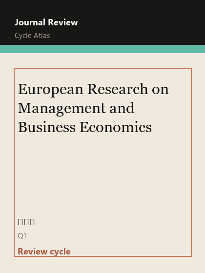 European Research on Management and Business Economics 期刊封面