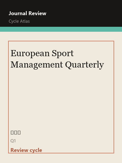 European Sport Management Quarterly 期刊封面