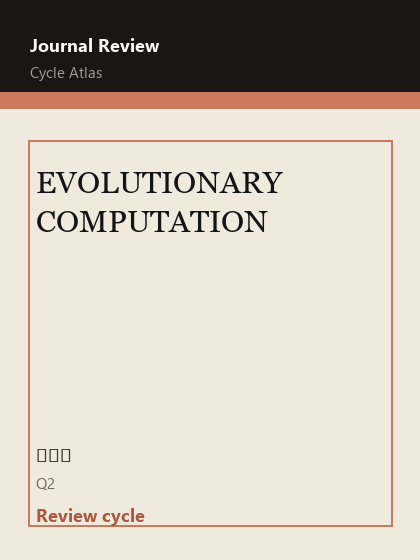EVOLUTIONARY COMPUTATION 期刊封面