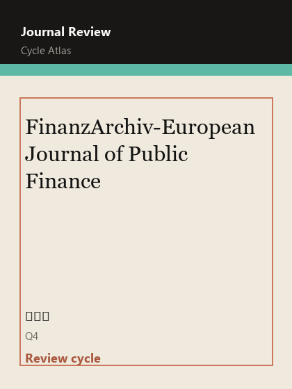 FinanzArchiv-European Journal of Public Finance 期刊封面