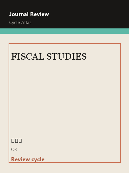 FISCAL STUDIES 期刊封面