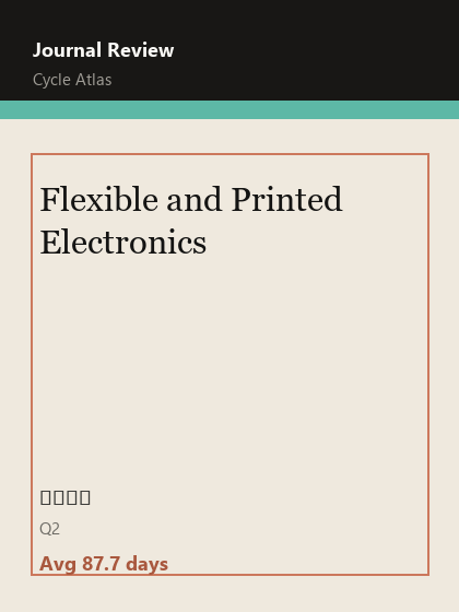 Flexible and Printed Electronics 期刊封面