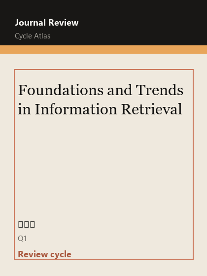 Foundations and Trends in Information Retrieval 期刊封面
