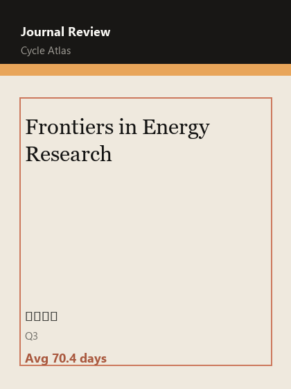Frontiers in Energy Research 期刊封面