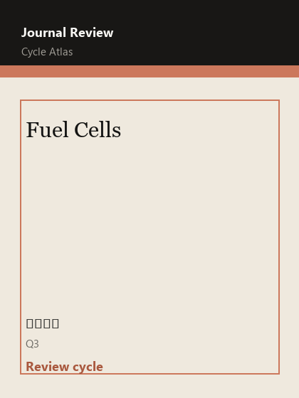 Fuel Cells 期刊封面