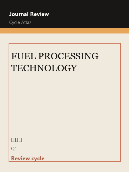 FUEL PROCESSING TECHNOLOGY 期刊封面