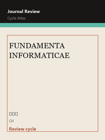 FUNDAMENTA INFORMATICAE 期刊封面