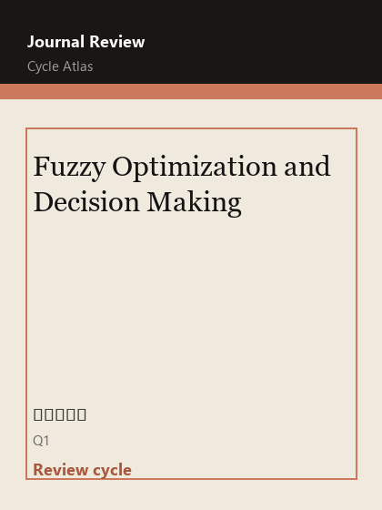 Fuzzy Optimization and Decision Making 期刊封面