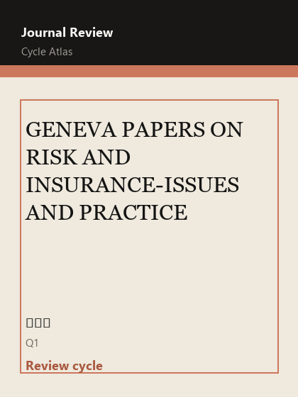 GENEVA PAPERS ON RISK AND INSURANCE-ISSUES AND PRACTICE 期刊封面