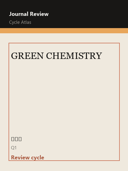 GREEN CHEMISTRY 期刊封面