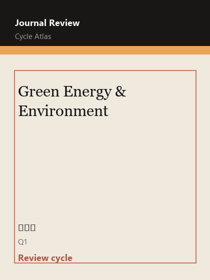 Green Energy & Environment 期刊封面