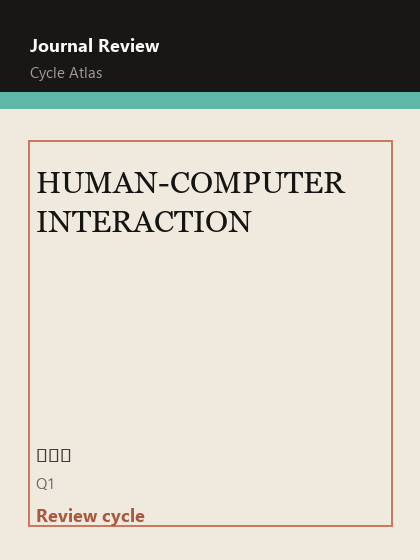 HUMAN-COMPUTER INTERACTION 期刊封面