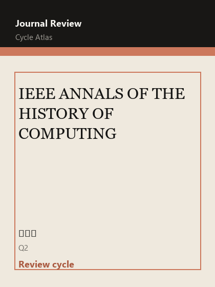 IEEE ANNALS OF THE HISTORY OF COMPUTING 期刊封面