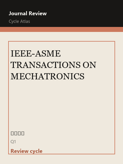 IEEE-ASME TRANSACTIONS ON MECHATRONICS 期刊封面