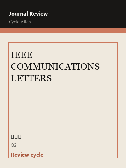 IEEE COMMUNICATIONS LETTERS 期刊封面