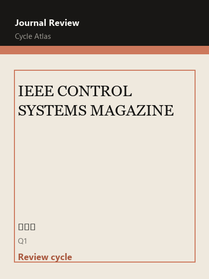 IEEE CONTROL SYSTEMS MAGAZINE 期刊封面