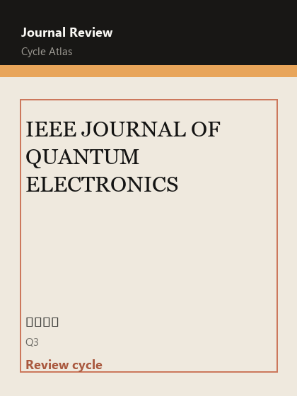 IEEE JOURNAL OF QUANTUM ELECTRONICS 期刊封面