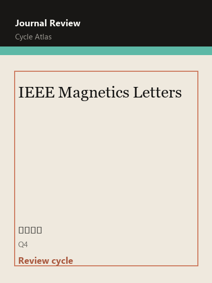 IEEE Magnetics Letters 期刊封面