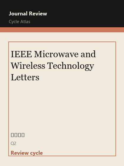 IEEE Microwave and Wireless Technology Letters 期刊封面