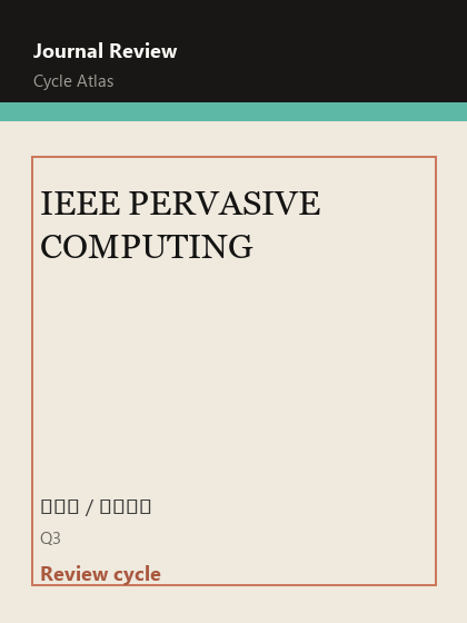 IEEE PERVASIVE COMPUTING 期刊封面