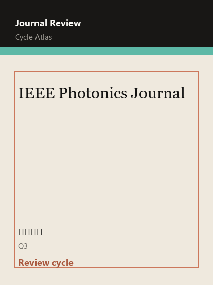 IEEE Photonics Journal 期刊封面