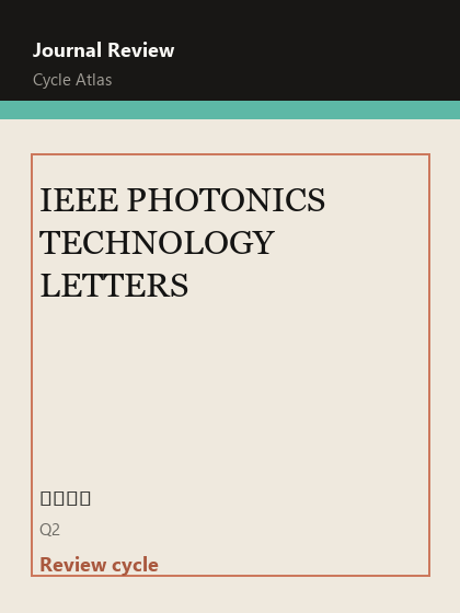 IEEE PHOTONICS TECHNOLOGY LETTERS 期刊封面