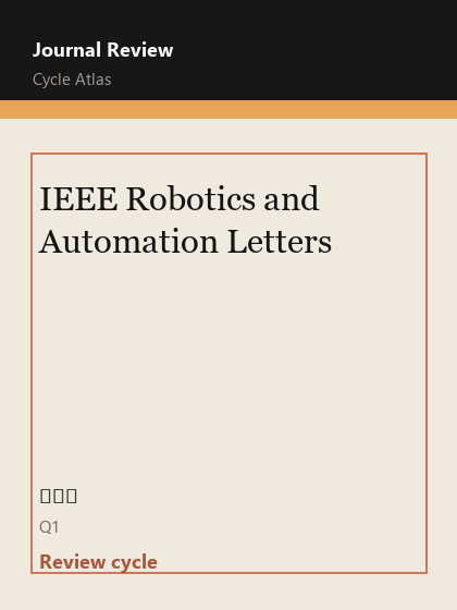 IEEE Robotics and Automation Letters 期刊封面