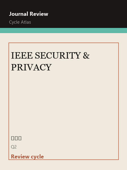 IEEE SECURITY & PRIVACY 期刊封面
