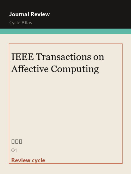 IEEE Transactions on Affective Computing 期刊封面