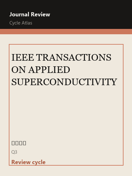 IEEE TRANSACTIONS ON APPLIED SUPERCONDUCTIVITY 期刊封面