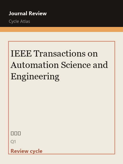 IEEE Transactions on Automation Science and Engineering 期刊封面